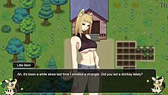 我在叙述这个Hentai游戏第三部分，大奶在马厩农场