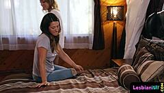 This naughty old woman has piercings on her big tits and pussy lips.