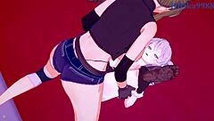 excellen browning and az sainklaus share intense moments with nine and chitose kisaragi in a futanari fantasy