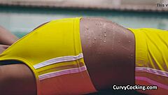 Black Chick Ends Workout On Hard White Cock!