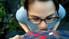 Feeling The Thrill Of A Public Blowjob During Our Walk In The Woods