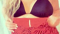 Sensual Blonde Dances In Crotchless Panties