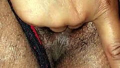 Caribbean woman enjoys wet panties sensation