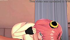 安娅锻炼完毕，现在她在成人本子中骑乘巨大鸡巴！