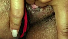 Caribbean woman enjoys wet panties sensation