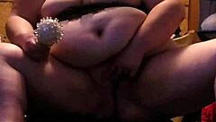 wife puts on a show with toys and dildo for gay bbw solo