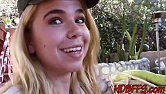 Blonde teens devour pussy outdoors in group reality fun!
