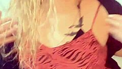 Sensual Blonde Dances In Crotchless Panties