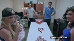 Beer Pong Turns Into Wild Dorm Orgy