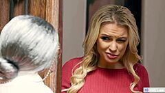 Nanny and stepdaughter get mysterious in Mrs. Doubtfire parody with steamy scissoring