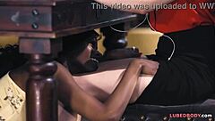 Saggy Titted Lesbian Girlfriend Interrupts Online Meeting