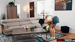 Sexy Milf Nanny With Big Ass Riley Jacobs Got Stuck And Fucked During The House Cleaning