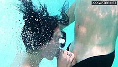 Minnie Manga and Eduard Get Wet in Pool