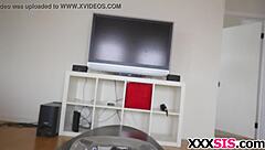 stepsis begs stepbro to stop teasing and fuck her now.