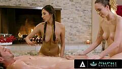 Nuru Massage with FFM Threesome, 69 and Facesitting 😍