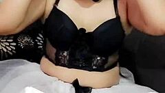 The colombian brunette bunny shows her wet pussy.