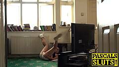 Pascal enjoyed playing with the petite chick using toys