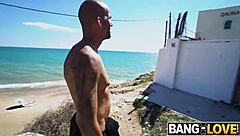 Claudia Bavel Gets Her Hairless Vagina Fucked Hard in Public Blowjob and Missionary Cumshot