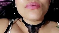 Beautiful brunette flashes tits and ass in pleasure