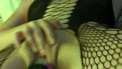 cody roy gives danielle roy the best night watch as she cums in fishnet lingerie.