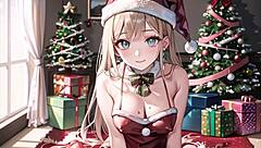 Girls Wish Merry Christmas With Wet Pussy Masturbation In Hentai