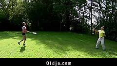 Old Young Porn Teen 18+ Enjoys Anal Sex With Grandpa And Swallows Juicy Cock