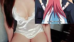 profesora fucks alumnos in hentai with wet pussy and jerk off