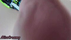 Teen student fingers my pussy in a public pool in front of everyone - it's very risky with strangers near.