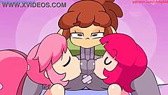 GROUP SEX COMPETITION ANIMATION WITH BIG TITS AND CUM FACIAL