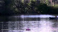 petite brunette coed flashes upskirt panties then strips nude in public park