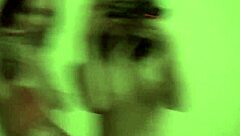 two teen 18+ lesbians play with camera in bedroom