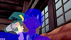 kazuma gets blowjob in konosuba