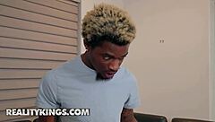 Damion assists Maya Woulfe with storage boxes instead of fixing them