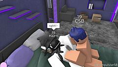 rough anal riding with furry pet!