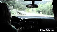 Teen 18+ Seduces Instructor with Wet Pussy for Driving Licence