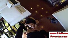 Hot Pornstar in Leather Sucks and Gets Pounded