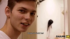 Shame4k boy follows mature blonde to the shower room and fucks her shaved pussy hard