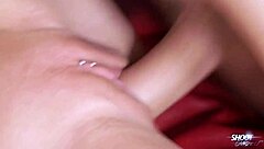 I'm blonde nathaly cherie fucking young dude on sofa