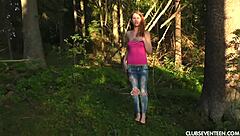 Trashy Teen Masturbating in Public—You Watching?