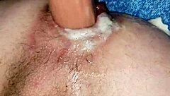 Twink soloboy plays with dildo and gets creampie on webcam