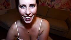 Curvy lady lyne teases and gets pov fucked at home