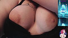 beautiful girl with hard nipples moaning while showing her big ass and tits