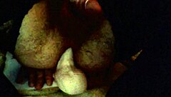 Sissy whore rides thick dildo in stockings