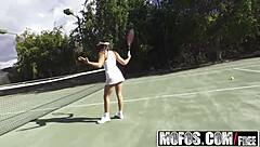Sara luvv cam sucks cock in pov tennis lesson