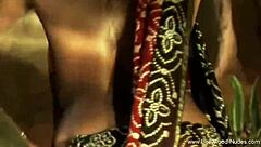 Sacred ancient india dancing expresses sensuality softly