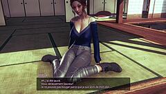 Big tits brunette in 3d hentai sex game