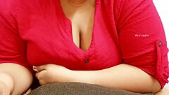 An Asian milf is playing with her big boobs in a sensual way.