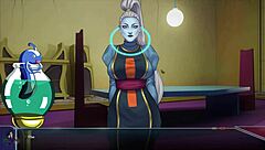 in dragon ball divine adventure part 17, vados gives a massive tit job to a monster cock