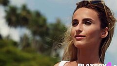 beautiful blonde milf cara mell shows sexy body during hot outdoor posing session