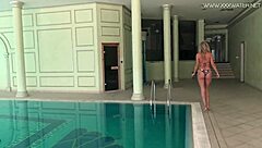 Mary Kalisy Touches Herself Sexily In Pool